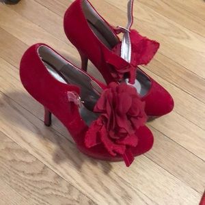 Qupid red high heels